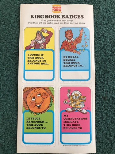 Lot vintage burger - of, king