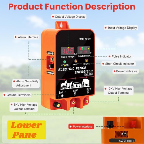 Electric fence charger - 5.5j,