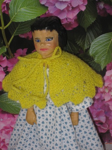 Hand knit yellow colored shawl - colored,