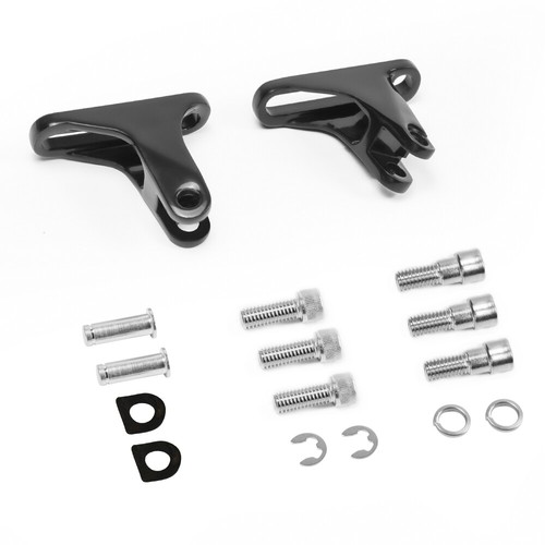 Black brackets foot peg mounts - brackets,