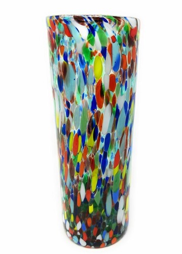 Mexican hand blown glass - glass, vase