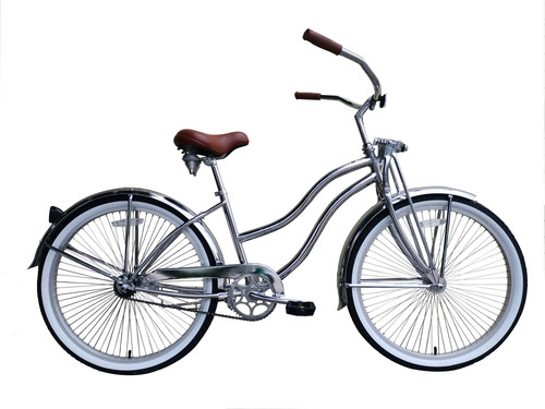 Chrome beach cruiser bike - cruiser,