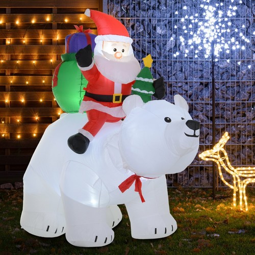 Led santa riding - santa,