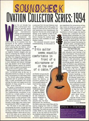 Ovation 1994 collector - 1994, series