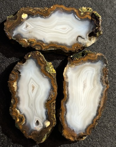 Mystery agate rock slabs - slabs, (3)