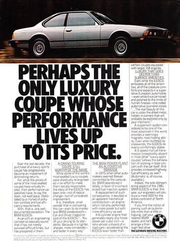 1981 bmw 633 csi vintage - bmw,