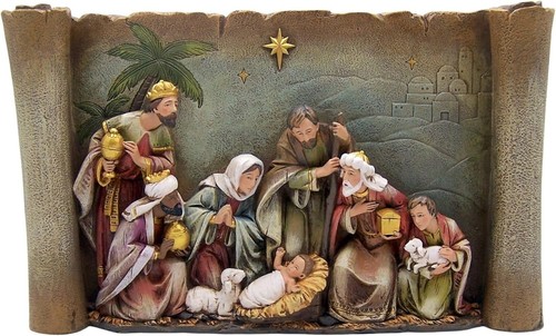 Resin stone sandstone nativity - stone,