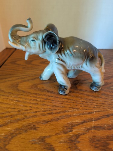 Vintage porcelain elephant - porcelain,