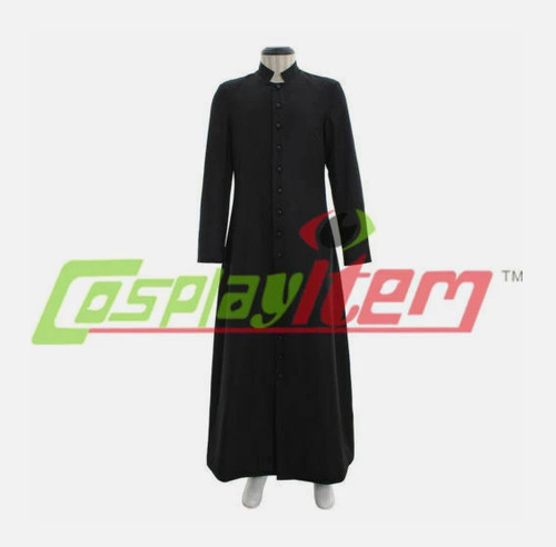 Roman black priest cassock - black,