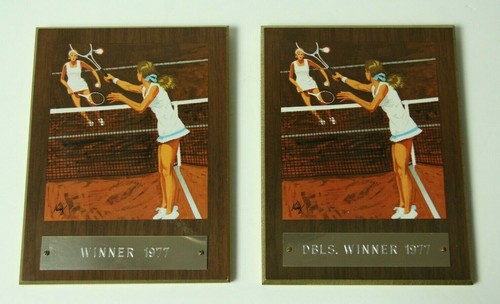 Vintage tennis plaque trophy - 2,