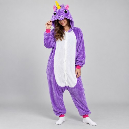 Purple unicorn jumper adult - adult, m