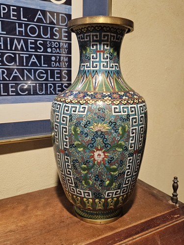 Chinese cloisonne vase qing - cloisonne,
