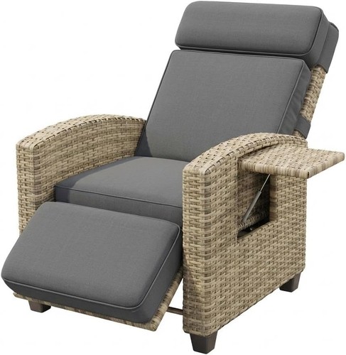 Rattan outdoor recliner chair - rattan,