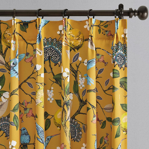 Mustard yellow vintage floral - mustard,