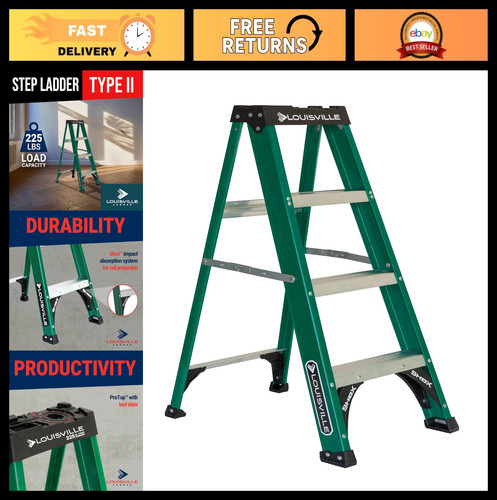 Foot fiberglass step ladder - 4-foot,