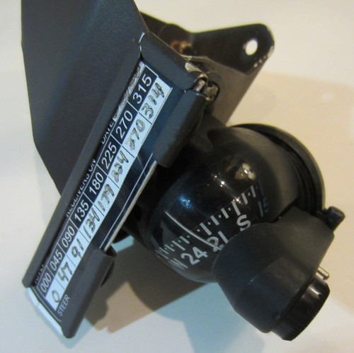 Aircraft compass with bracket - with,
