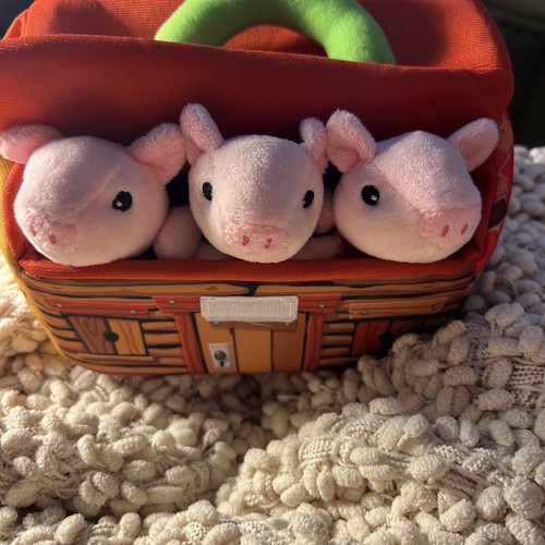 Plush pigs toy - plush, handled