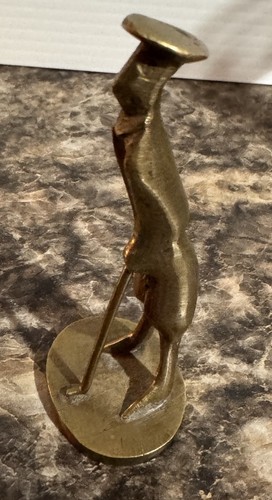 Vintage brass golfer - 3, 1/2"