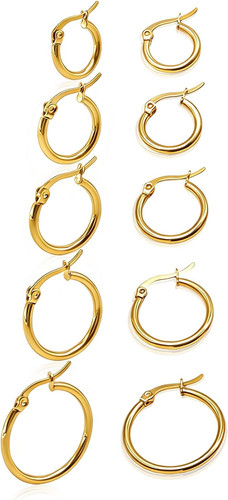Pairs silver gold small hoop - pairs,
