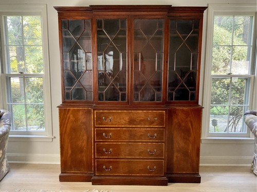 Vintage mahogany breakfront - vintage,