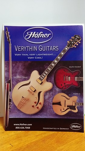 Hofner verythin guitars - hofner, guitar