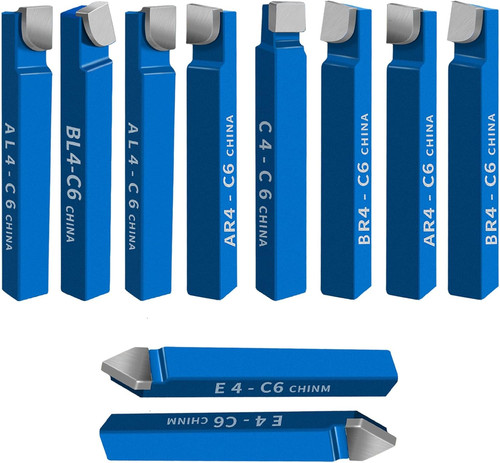 10pcs metal lathe - 1/4", cutting
