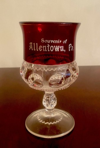 Ruby stained thumbprint etched - thumbprint,