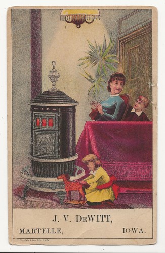 Round oak stove victorian - oak,