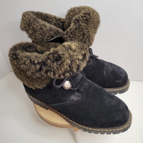 Sorel suede shearling black - shearling,