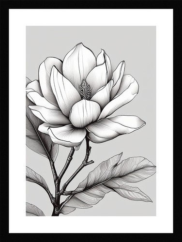 Refined magnolia art print - refined,