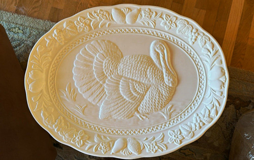 Vintage large ceramic oval - ceramic,