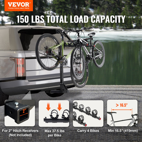 Hitch mount bike rack - rack,, 4-bike