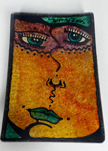 Mixed media painting face art - face,