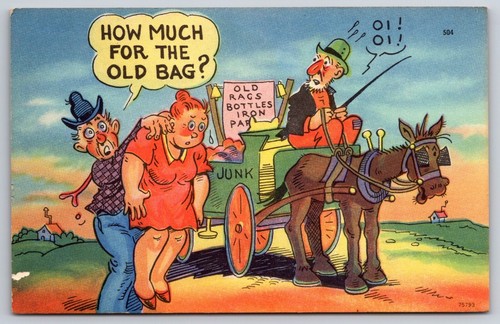 Vintage comic postcard how - comic,