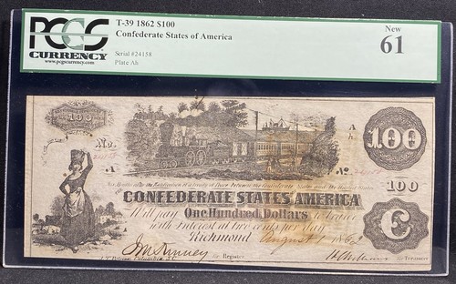 Pcgs 1862 100 - t-39, $100