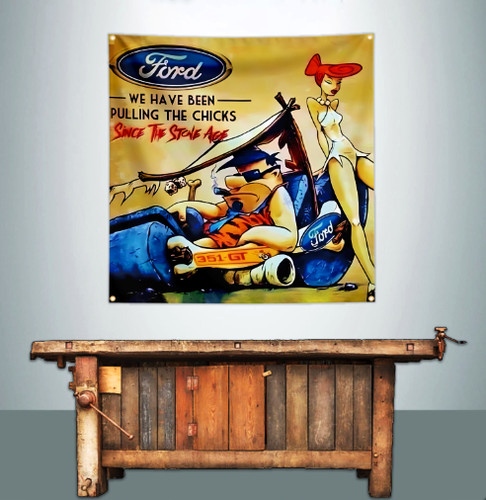 Ford 5 banner flag - ford,