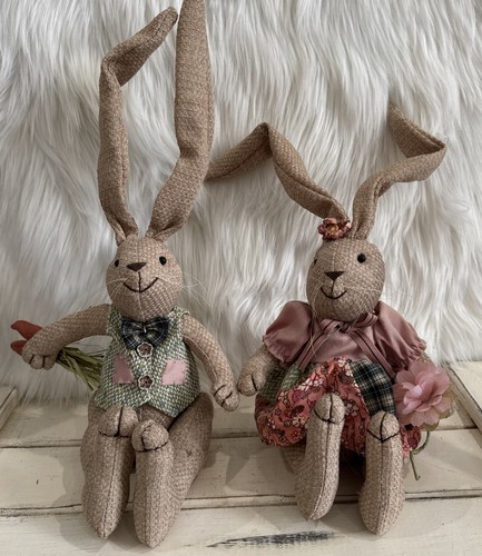 Easter bunnies rabbits shelf - easter,