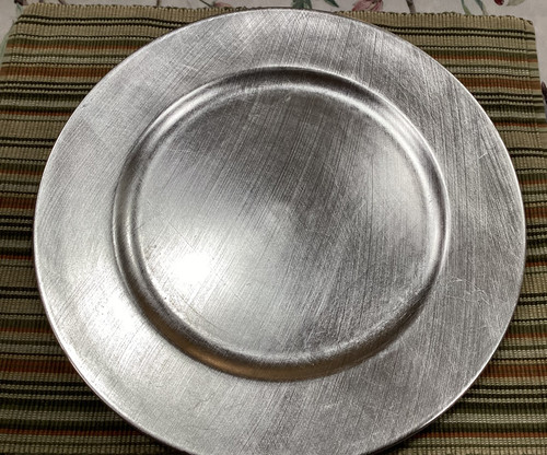 Silver plate chargers - 13", set