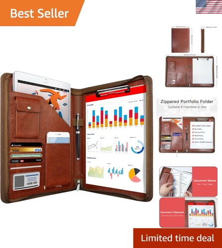 Zippered padfolio organizer - zippered,