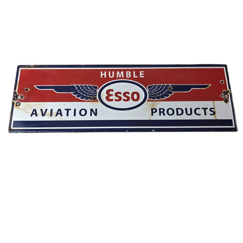 Vintage esso gasoline sign - esso,