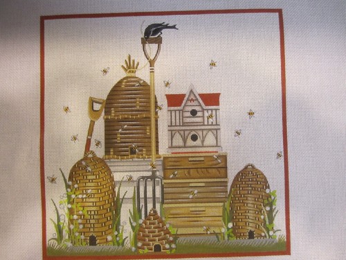 Handpainted needlepoint canvas - handpainted,