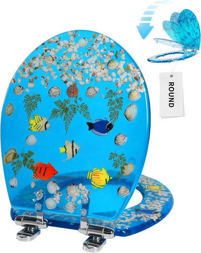 Blue ocean fish toilet - 3d,
