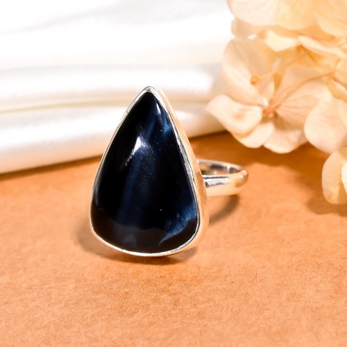 Natural dark blue tiger - tiger, eye