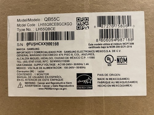 Samsung qled qb55c 4k - qb55c, 55"