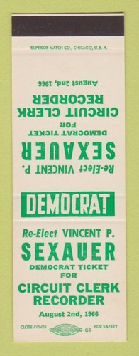 Matchbook cover vincent - -,