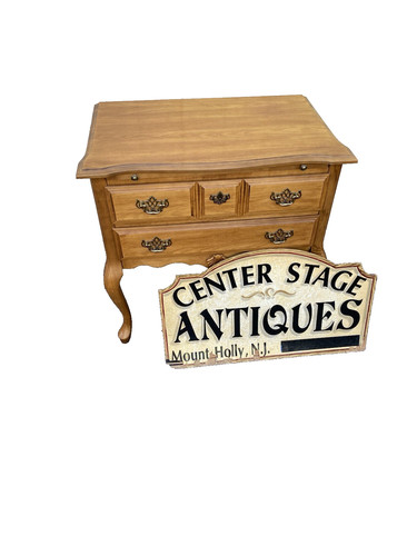 66623 oak low boy dresser - low,