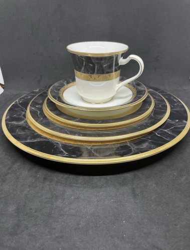 Noritake black gold white - noritake, black/gold/white