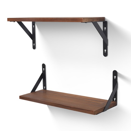 2pcs rustic floating shelves - floating,