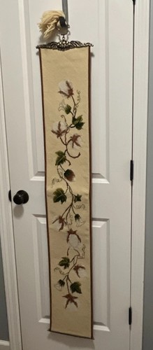 Vintage needlepoint bell pull - bell,