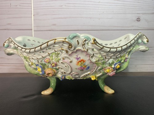 Meissen footed reticulated - meissen,